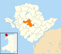 Wales Anglesey Community Bodffordd map